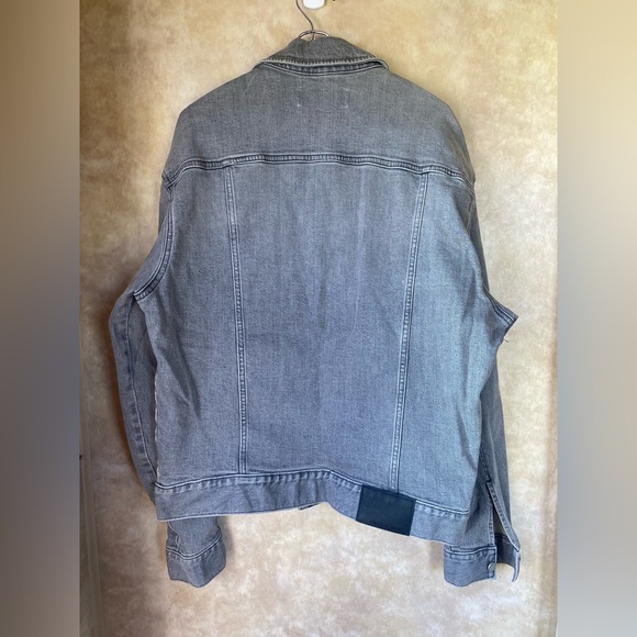 Calvin Klein Jeans 90s Y2K Grey Button Front Denim Jacket Men’s Small - Picture 2 of 8